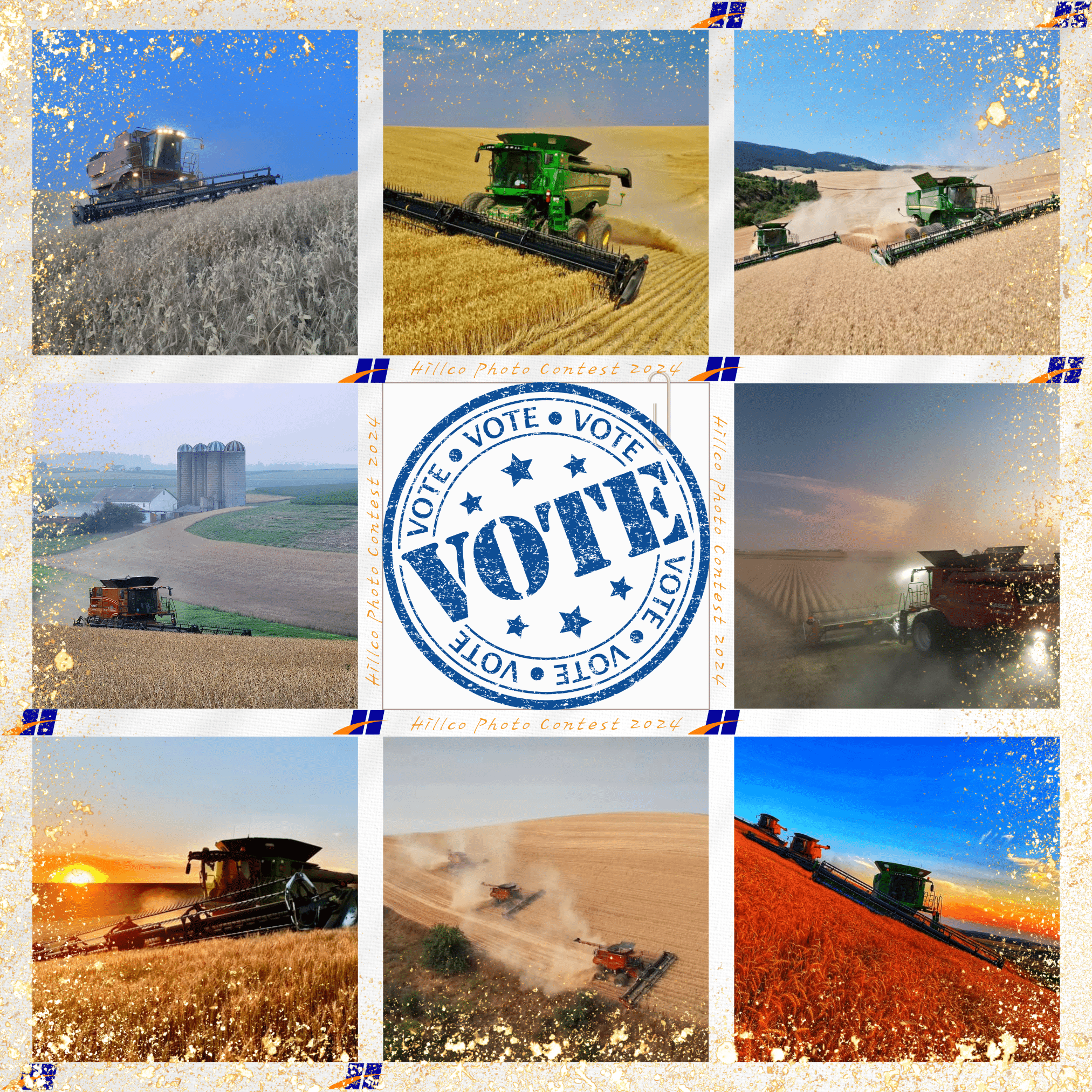 top ten hillco, hillco, hillco photo contest, vote for the winner, farming, harvest 2024. harvesting