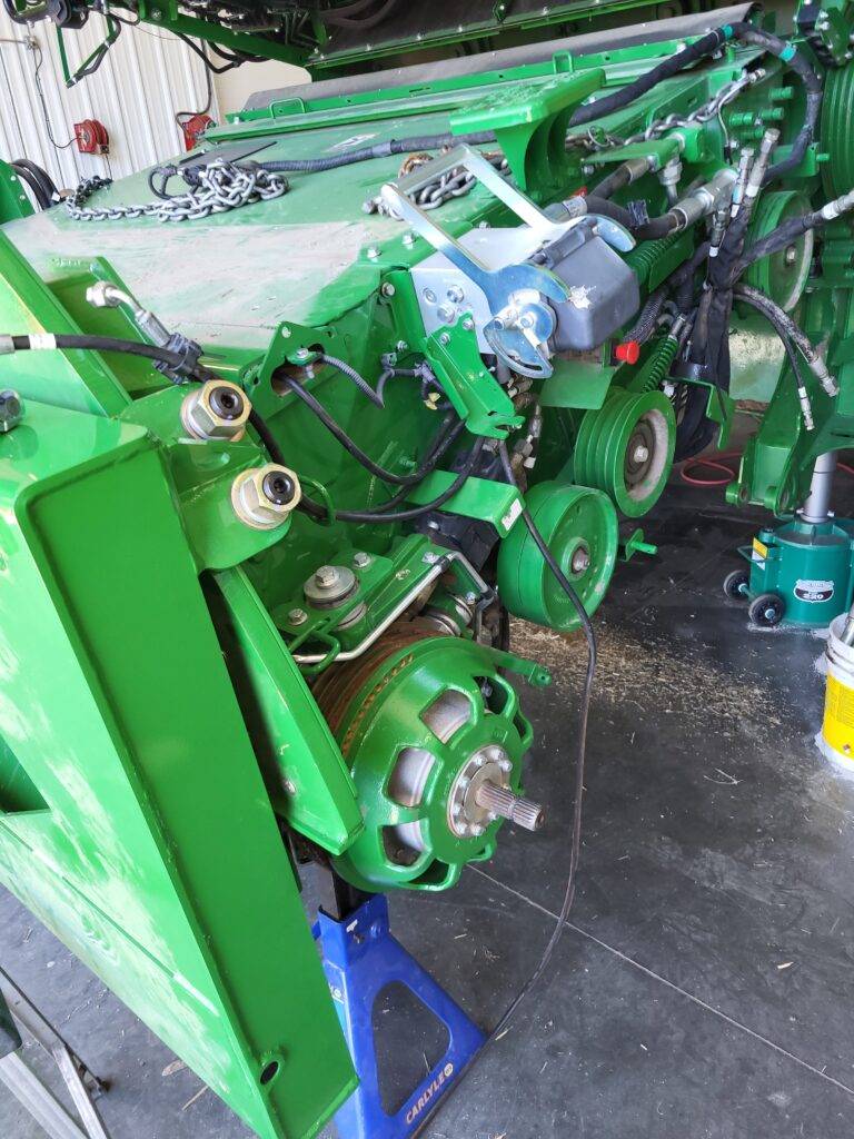 Hillco X9 prototype build, reinstallation of the transition and feederhouse