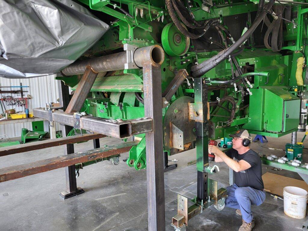 John Deere X9 strock axle removal for Hillco install