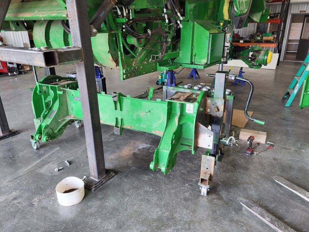 John Deere X9 strock axle removal for Hillco install
