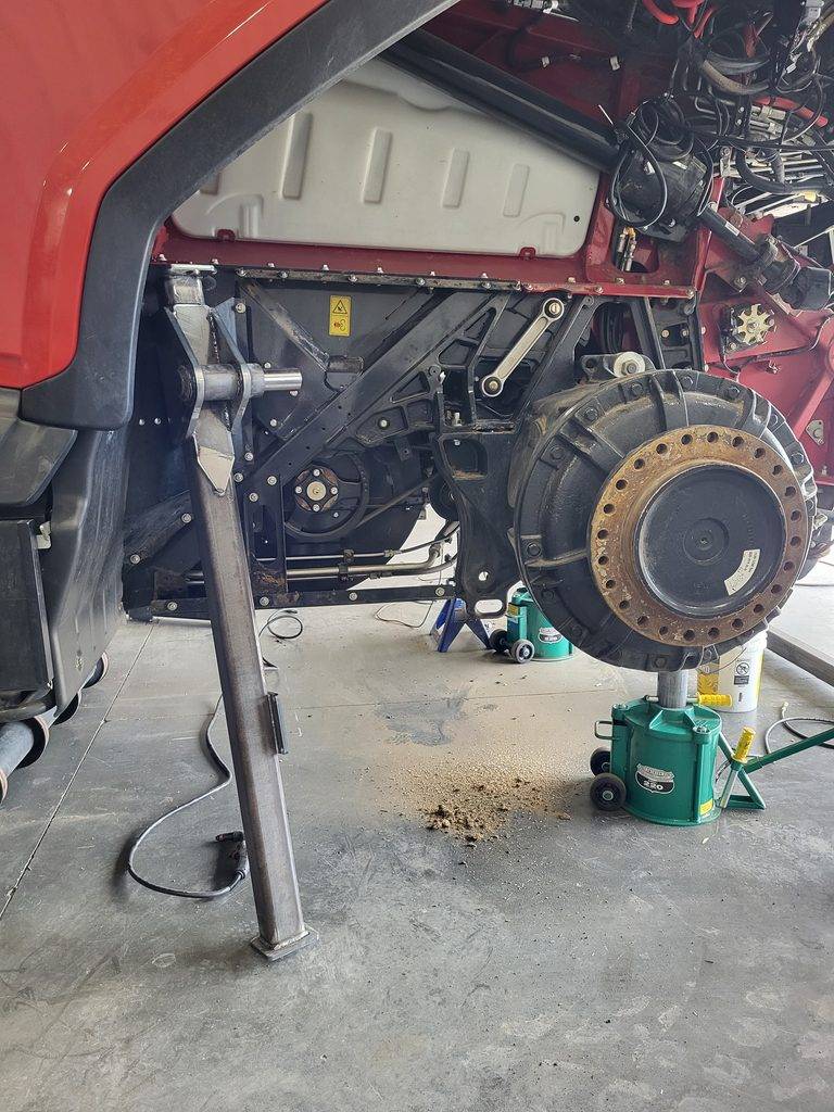 hillco af10 prototype install, case ih stock front axle removal 