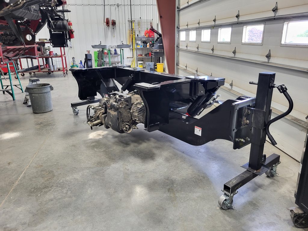 hillco af10 prototype install, af10 transmission mounted to hillco undercarriage